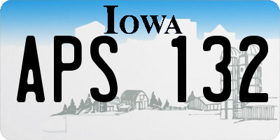 IA license plate APS132