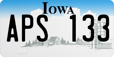 IA license plate APS133