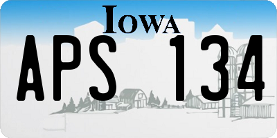 IA license plate APS134