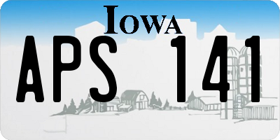 IA license plate APS141