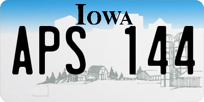 IA license plate APS144