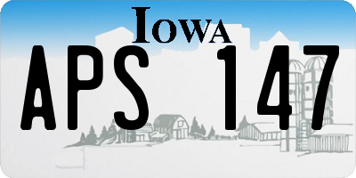 IA license plate APS147