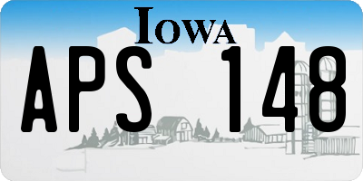 IA license plate APS148