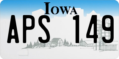 IA license plate APS149