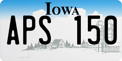 IA license plate APS150