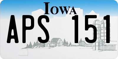 IA license plate APS151