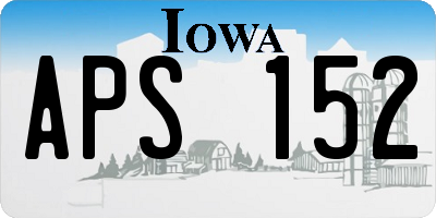 IA license plate APS152