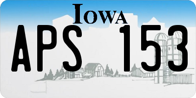 IA license plate APS153