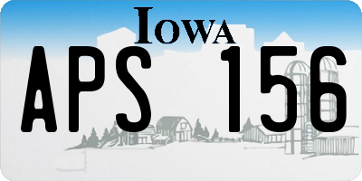 IA license plate APS156
