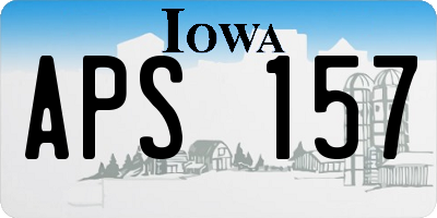 IA license plate APS157