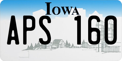 IA license plate APS160