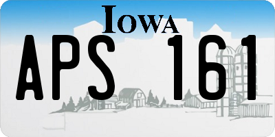 IA license plate APS161