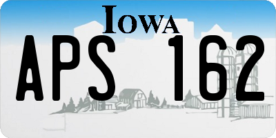 IA license plate APS162