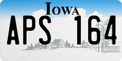 IA license plate APS164