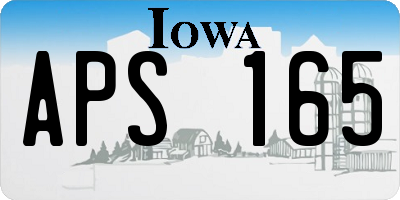 IA license plate APS165