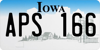 IA license plate APS166