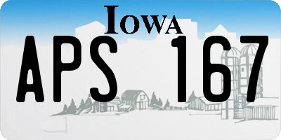 IA license plate APS167