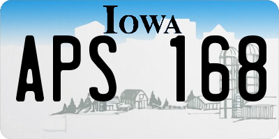 IA license plate APS168