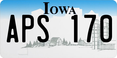 IA license plate APS170