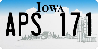 IA license plate APS171