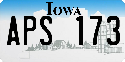 IA license plate APS173