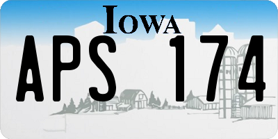 IA license plate APS174