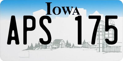 IA license plate APS175