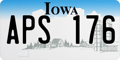 IA license plate APS176