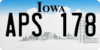 IA license plate APS178