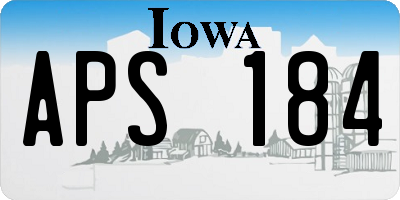 IA license plate APS184