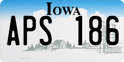 IA license plate APS186