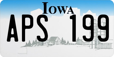 IA license plate APS199