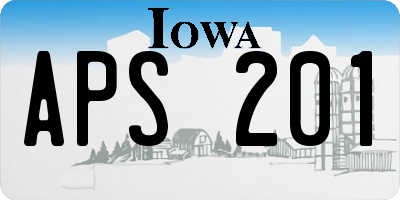 IA license plate APS201