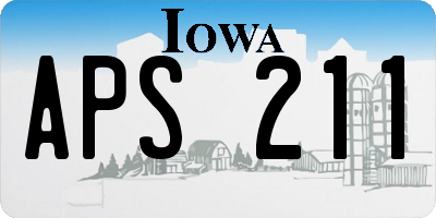 IA license plate APS211