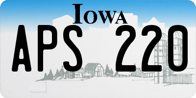 IA license plate APS220