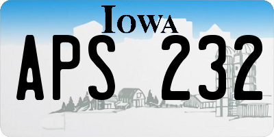 IA license plate APS232