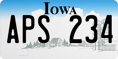 IA license plate APS234