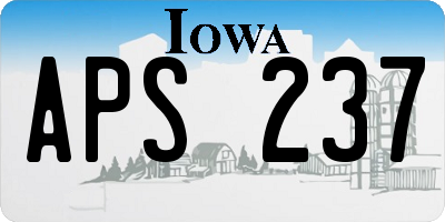 IA license plate APS237