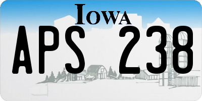 IA license plate APS238