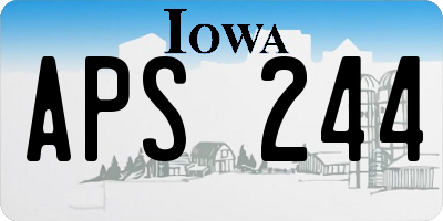 IA license plate APS244