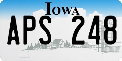 IA license plate APS248