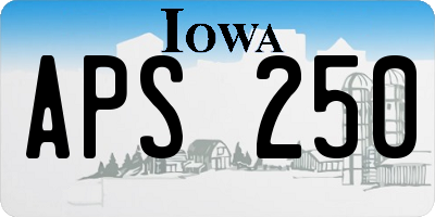 IA license plate APS250
