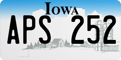 IA license plate APS252