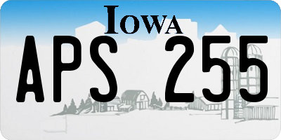 IA license plate APS255