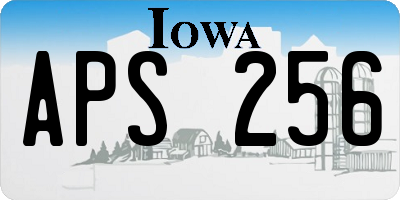 IA license plate APS256