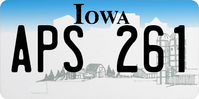 IA license plate APS261