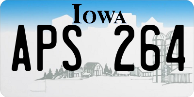 IA license plate APS264