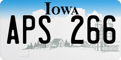 IA license plate APS266