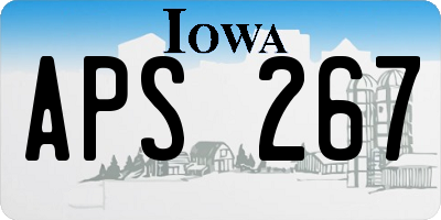 IA license plate APS267