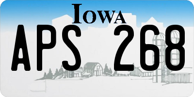 IA license plate APS268